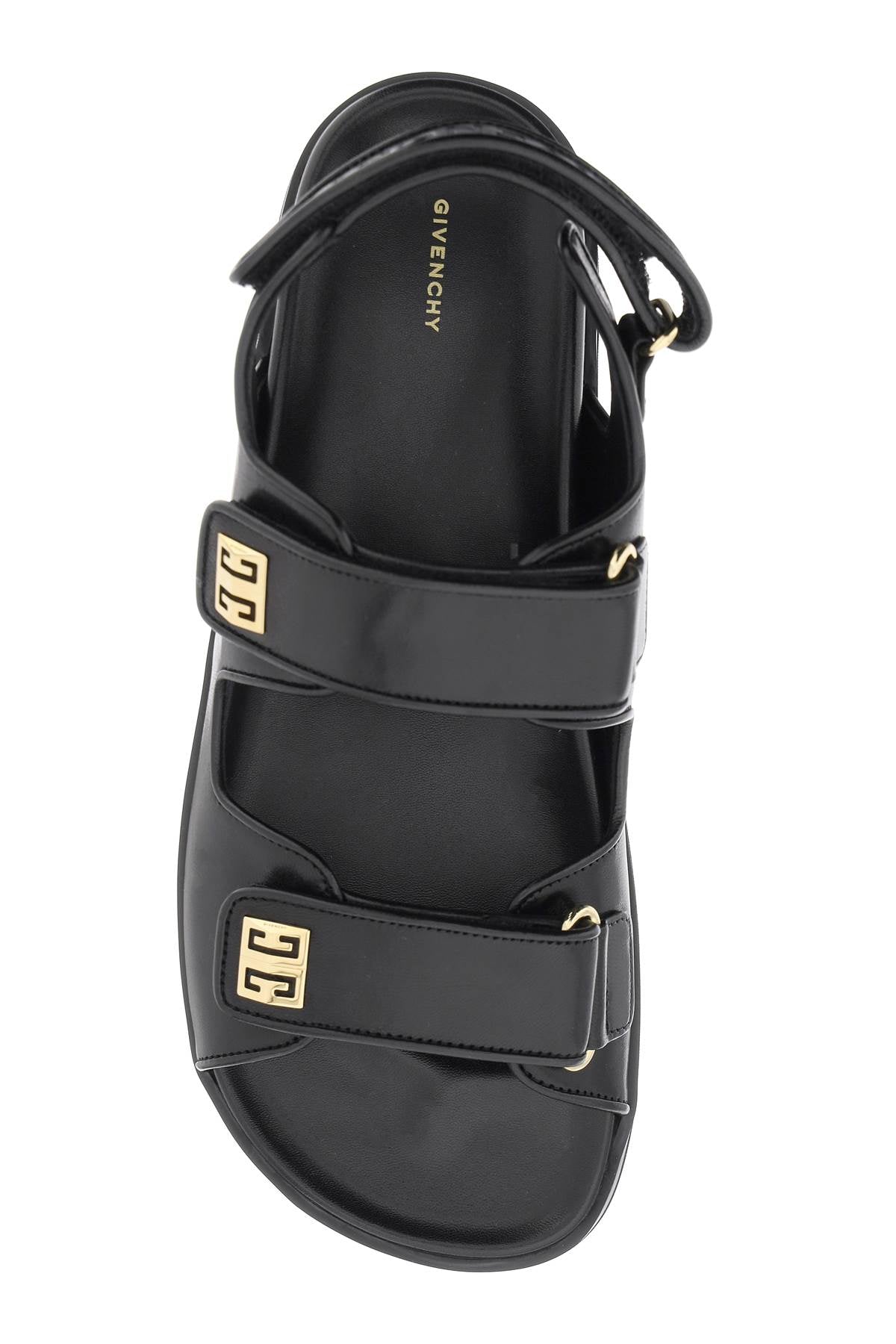 Leather 4g Sandals  - Black