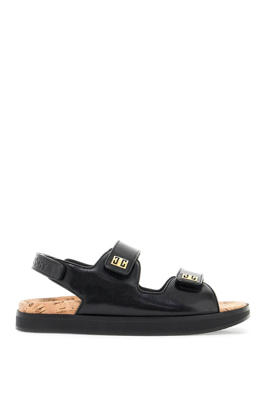 Leather 4g Sandals  - Black