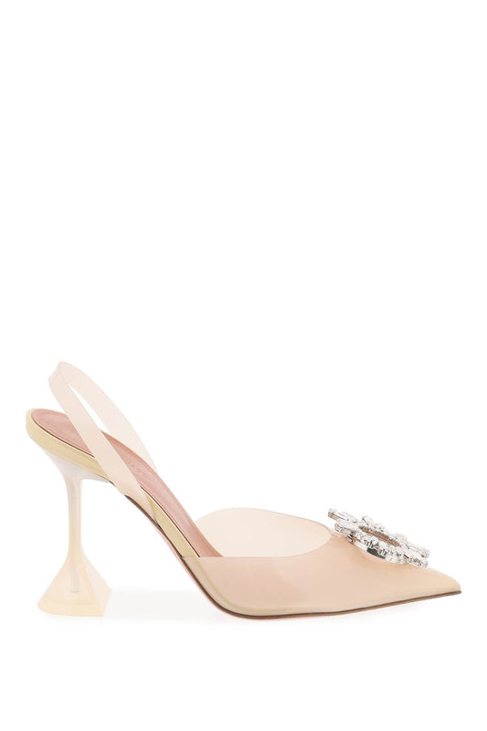 Pvc Begum Slingback Pumps  - Beige