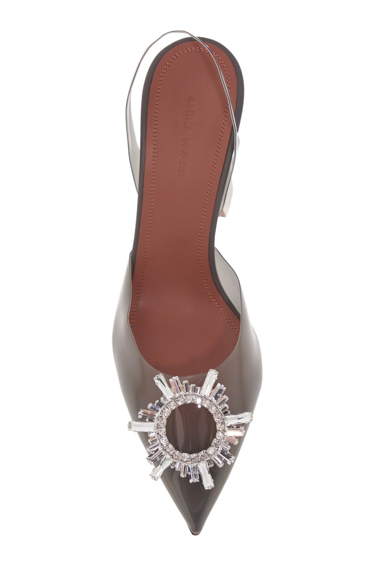 Pvc Begum Slingback Pumps  - Grey