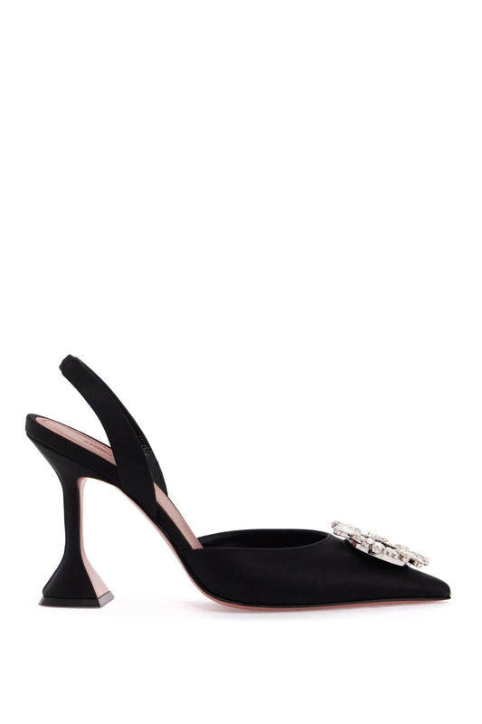 Slingback Satin Begum  - Black