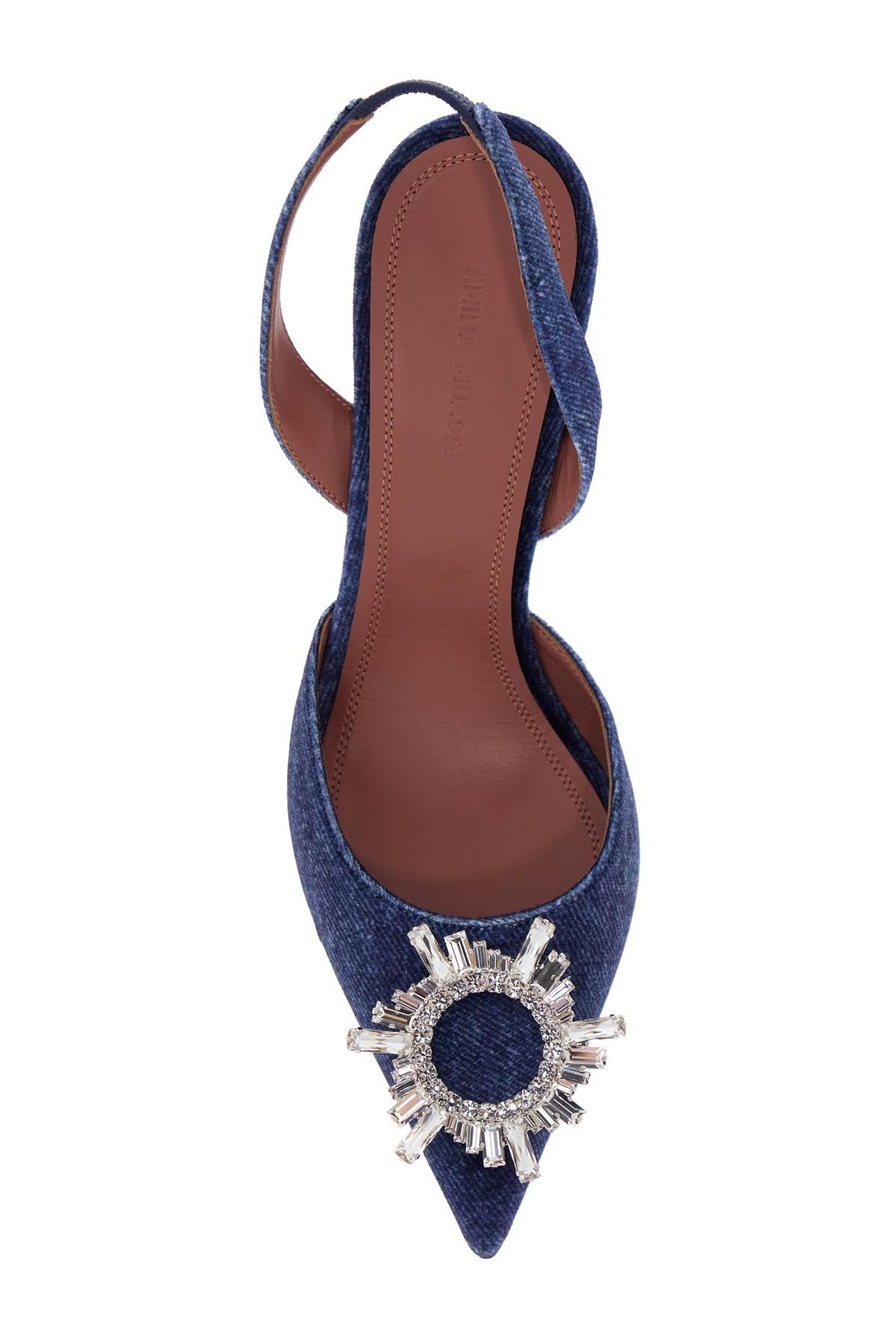 Velvet Slingback Beg  - Blue