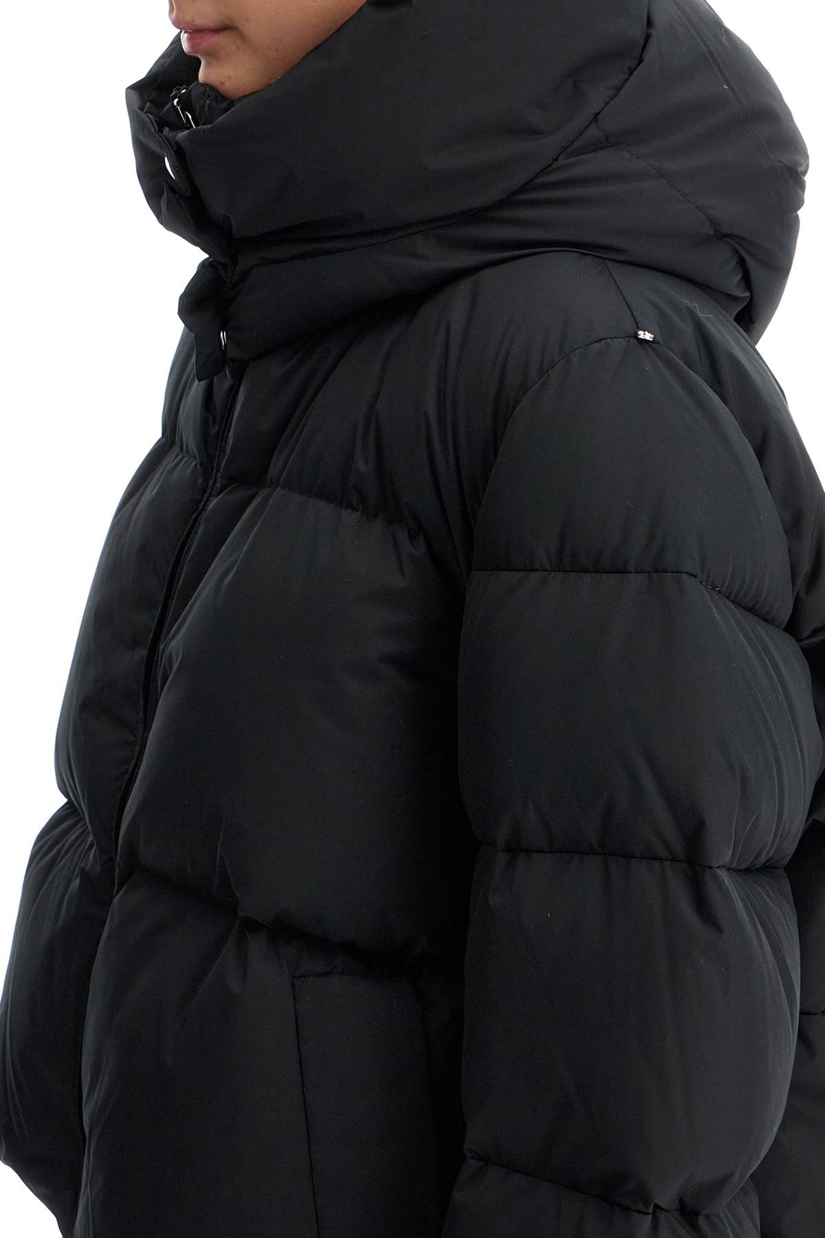 Short Oversized Beira Down Jacket  - Black