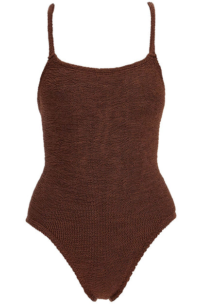 One-piece Swimsuit B  - Brown