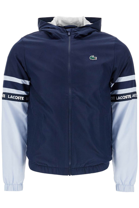 Sporty Jacket With Contrasting Sleeves  - Blue