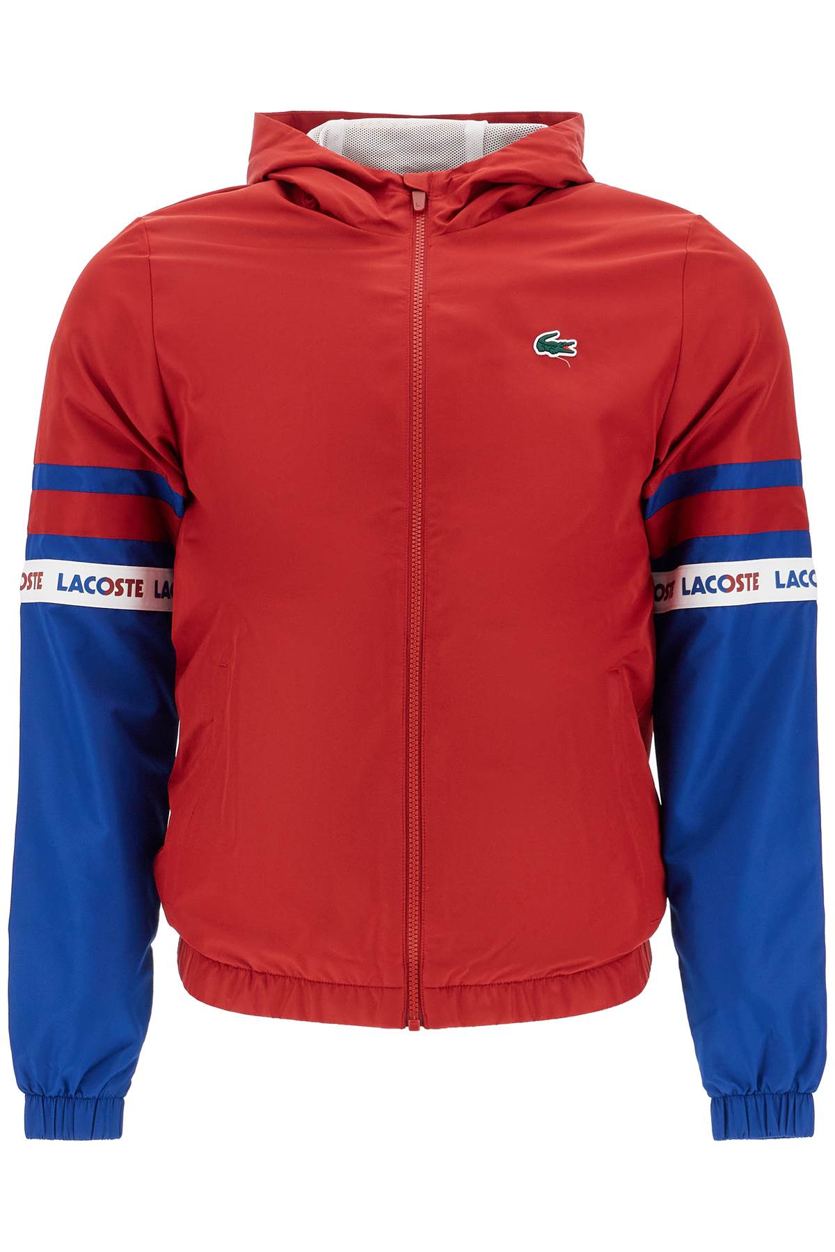 Sporty Jacket With Contrasting Sleeves  - Red