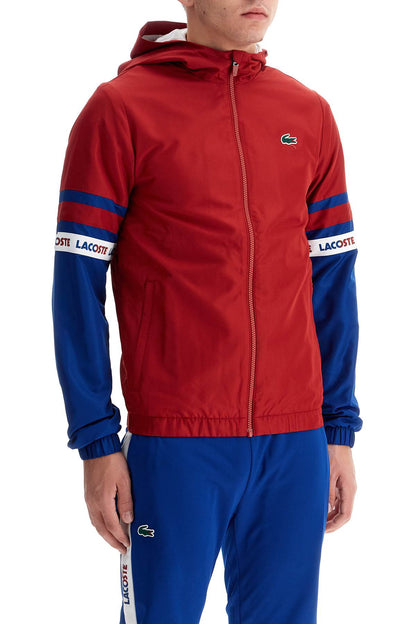 Sporty Jacket With Contrasting Sleeves  - Red