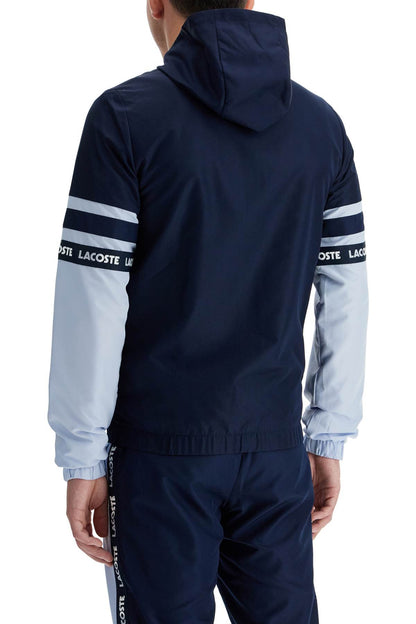 Sporty Jacket With Contrasting Sleeves  - Blue