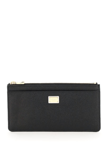 Cardholder Pouch In Dauphine Calfskin  - Black