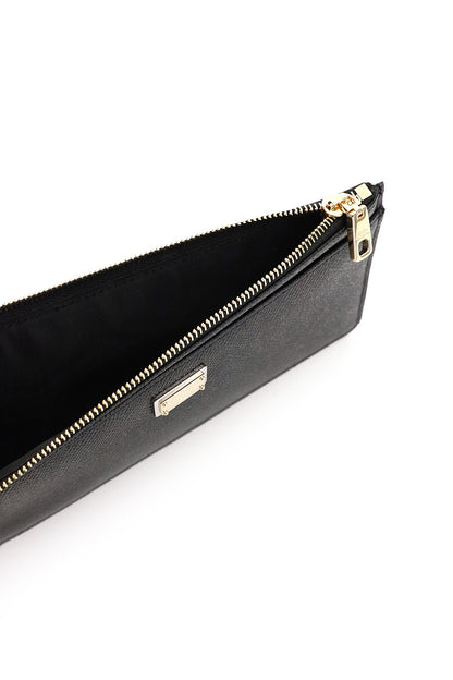 Cardholder Pouch In Dauphine Calfskin  - Black