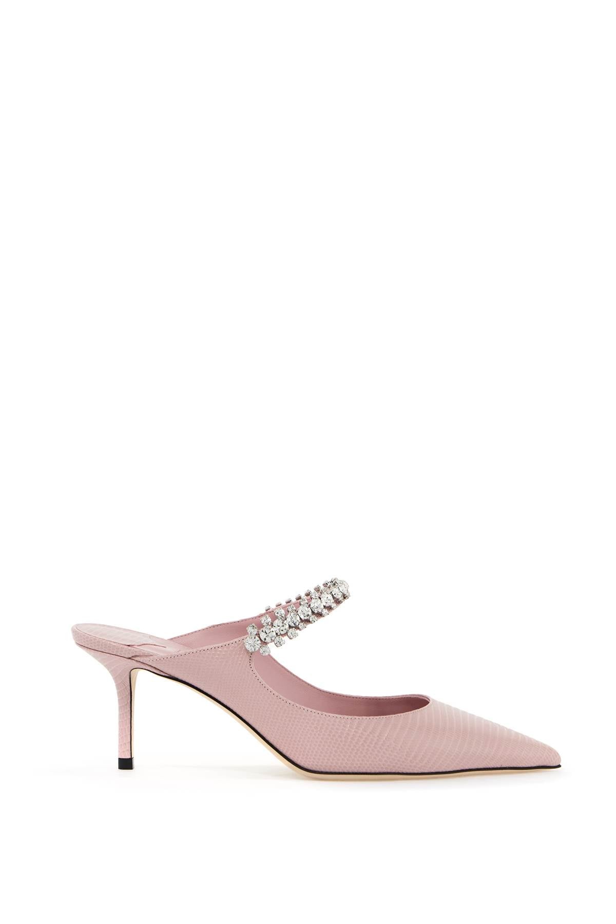 Lizard-embossed Leather Bing 65 Mules  - Pink