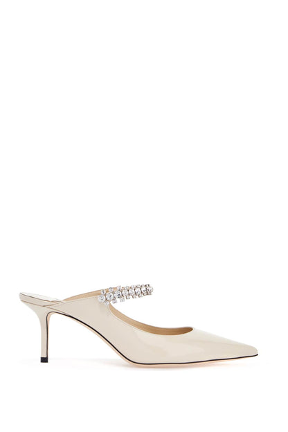 Patent Leater Bing 65 Mules  - White