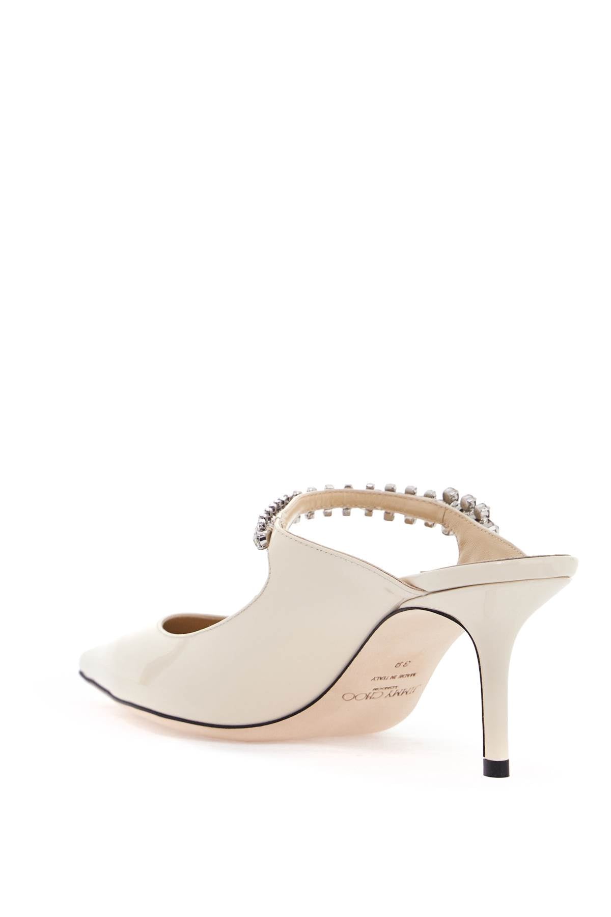 Patent Leater Bing 65 Mules  - White