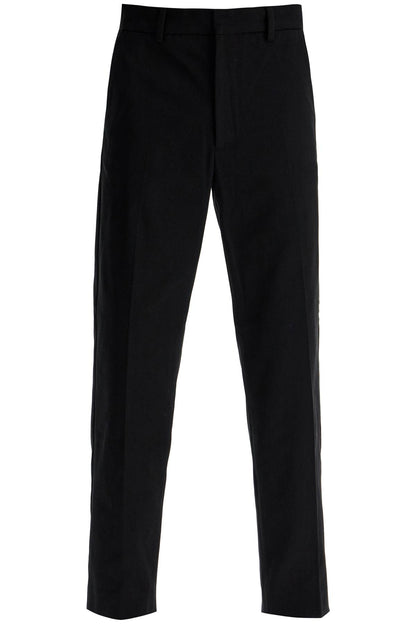 Straight Leg Twill Trousers In Nine Words  - Black