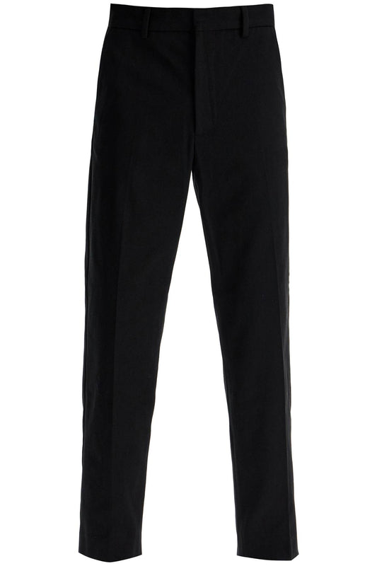 Straight Leg Twill Trousers In Nine Words  - Black