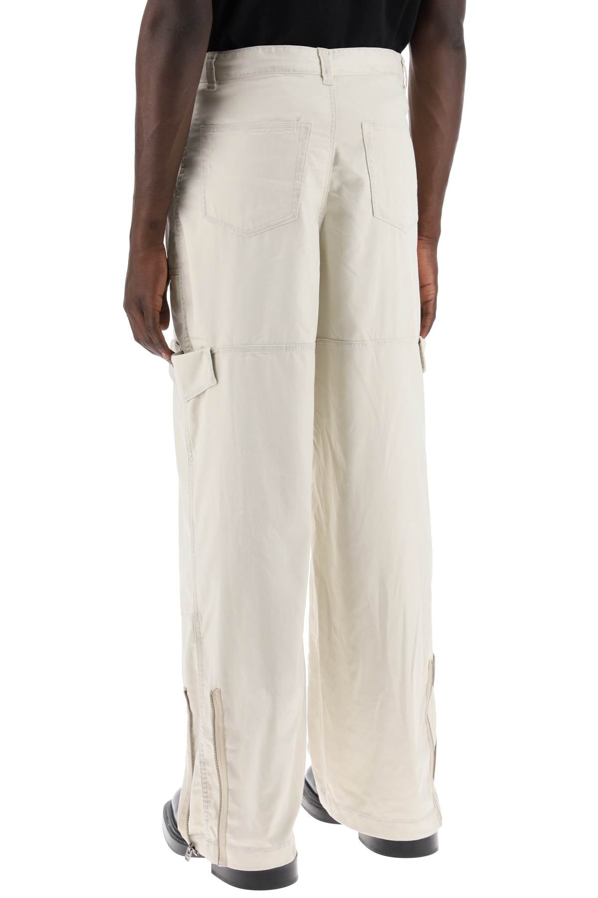 Microfiber Cargo Pants In Seven  - Beige