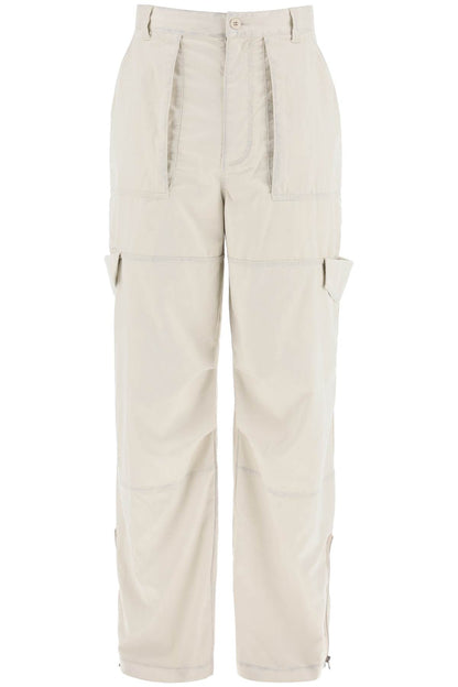 Microfiber Cargo Pants In Seven  - Beige