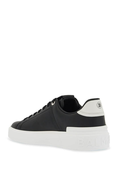 B-court Logo Print Sneakers With  - Black