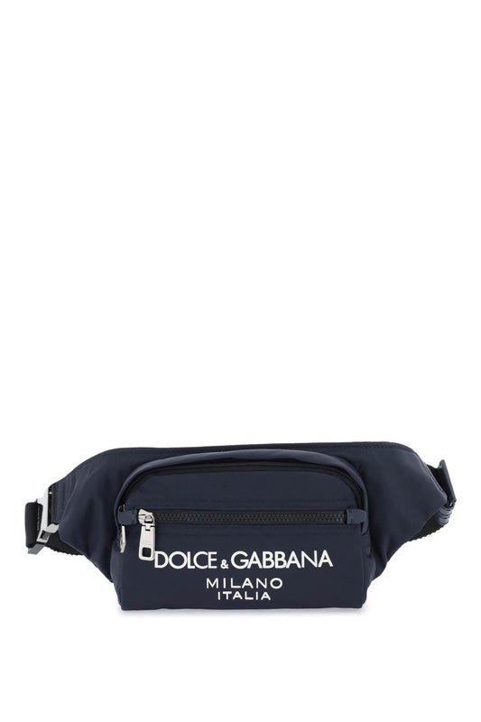 Nylon Beltpack Bag With Logo  - Blue