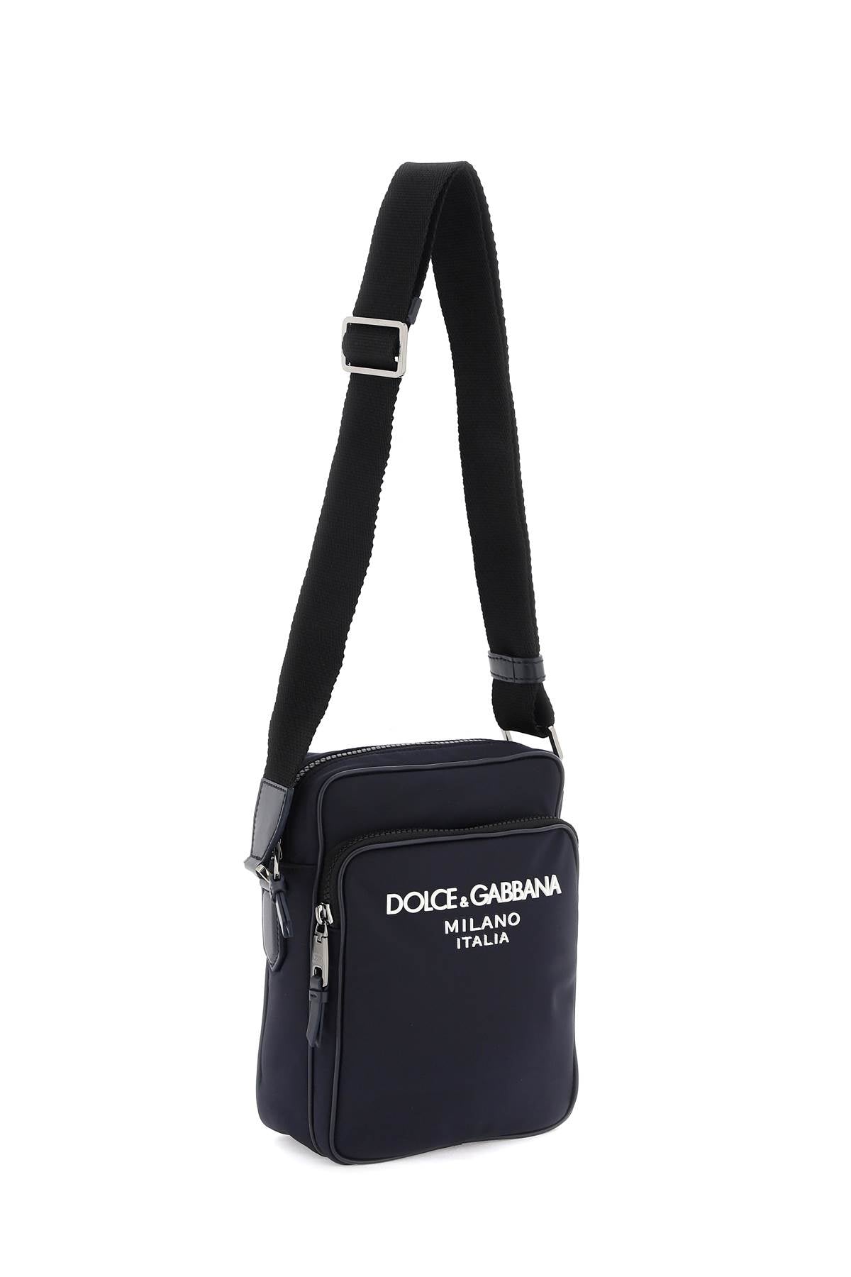 Nylon Crossbody Bag  - Blu