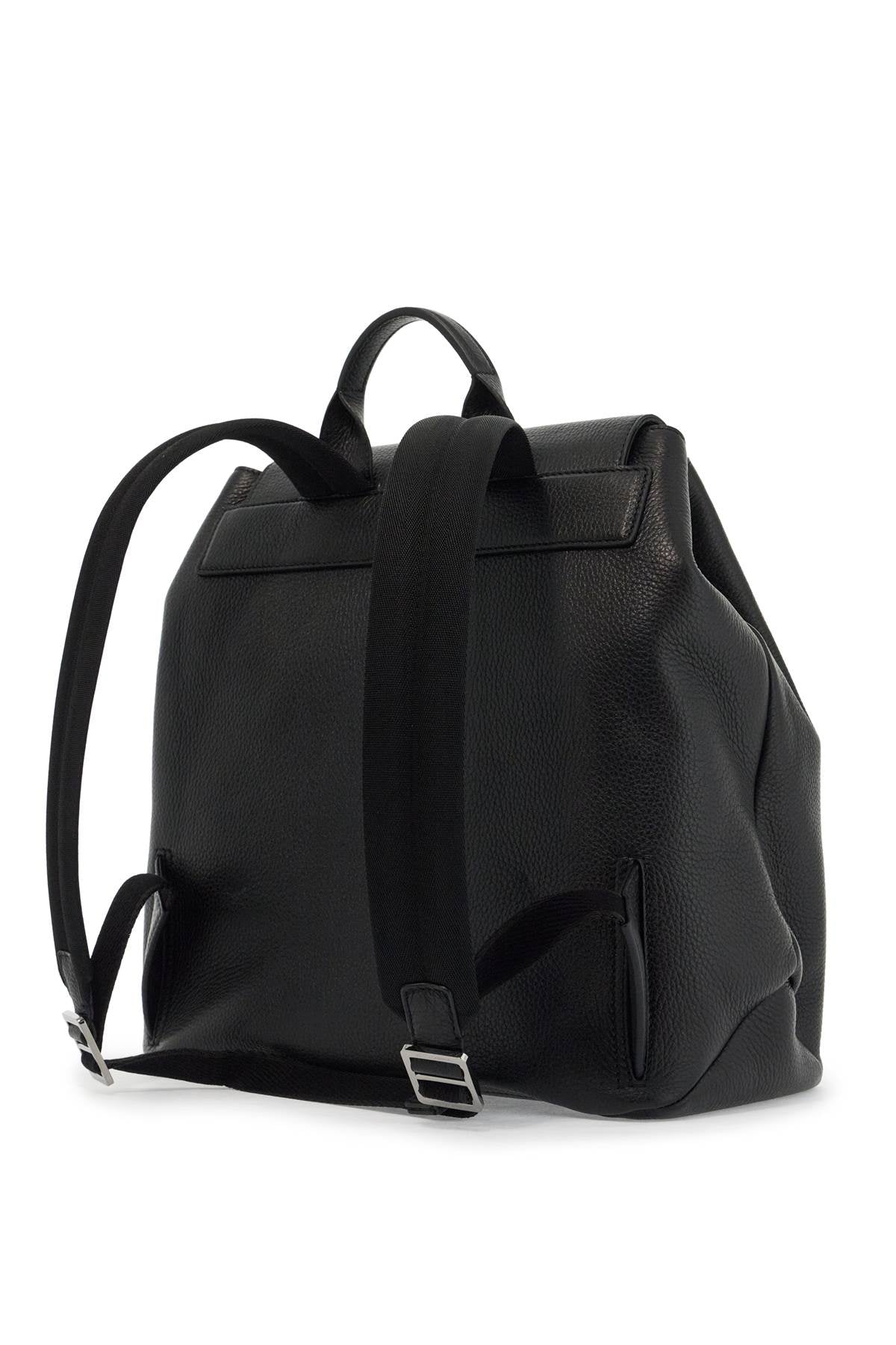 Deer Leather Backpack  - Black