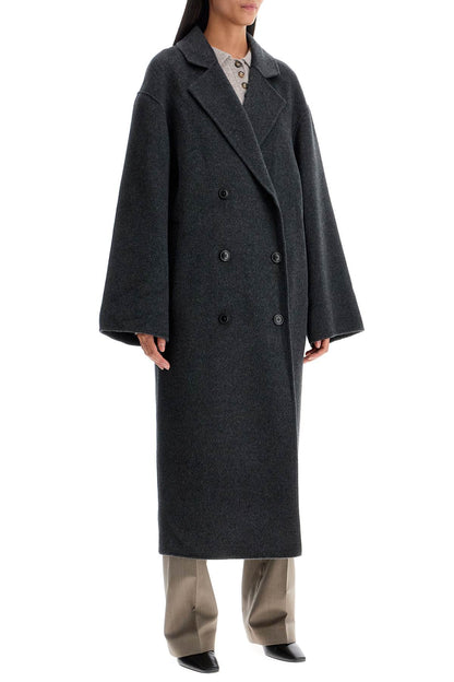 Long Wool And Cashmere Coat 'borne  - Grey