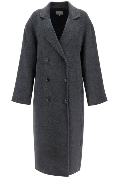 Long Wool And Cashmere Coat 'borne  - Grey