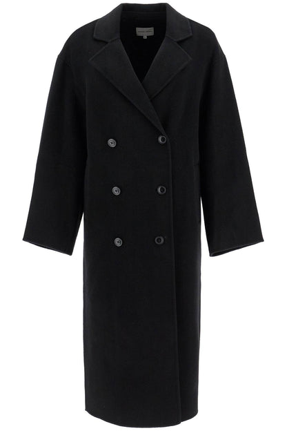 Long Wool And Cashmere Coat 'borne  - Black