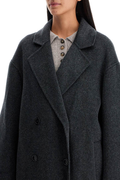 Long Wool And Cashmere Coat 'borne  - Grey