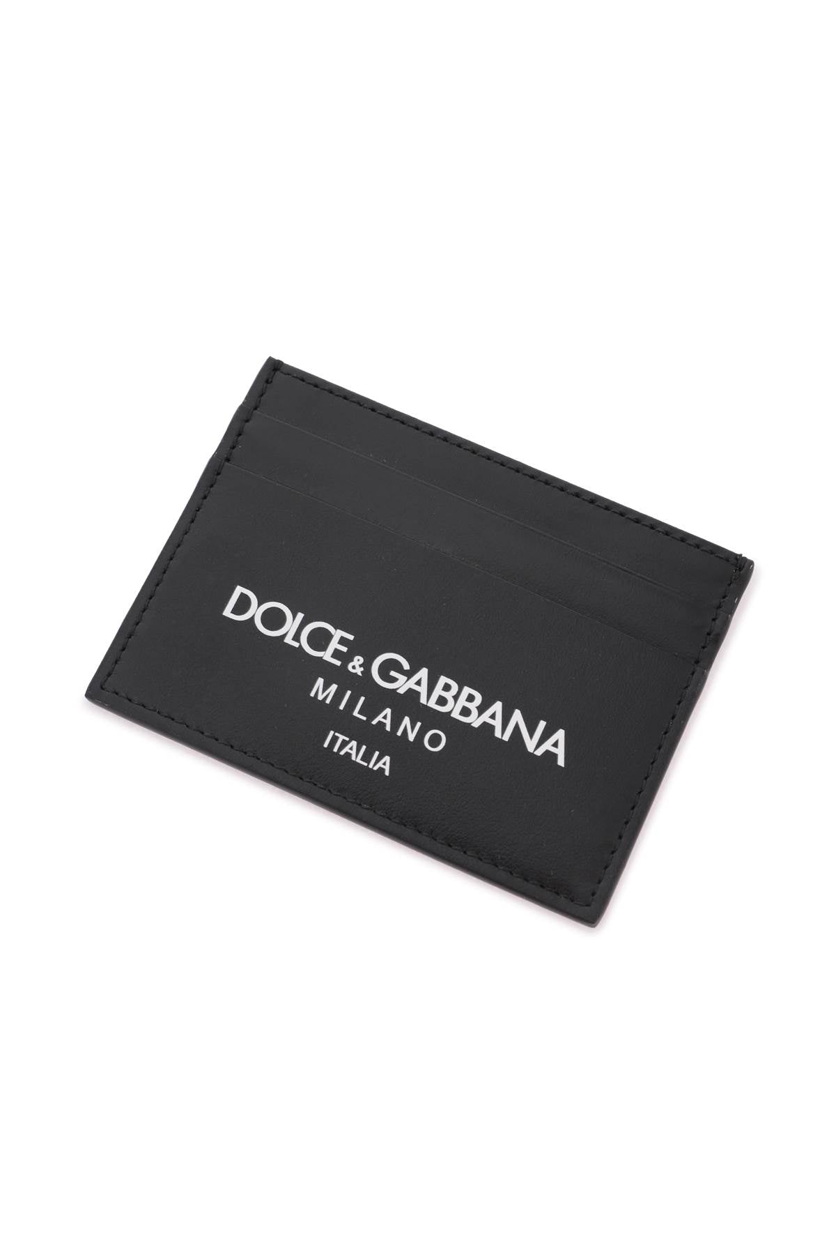 Logo Leather Cardholder  - Black