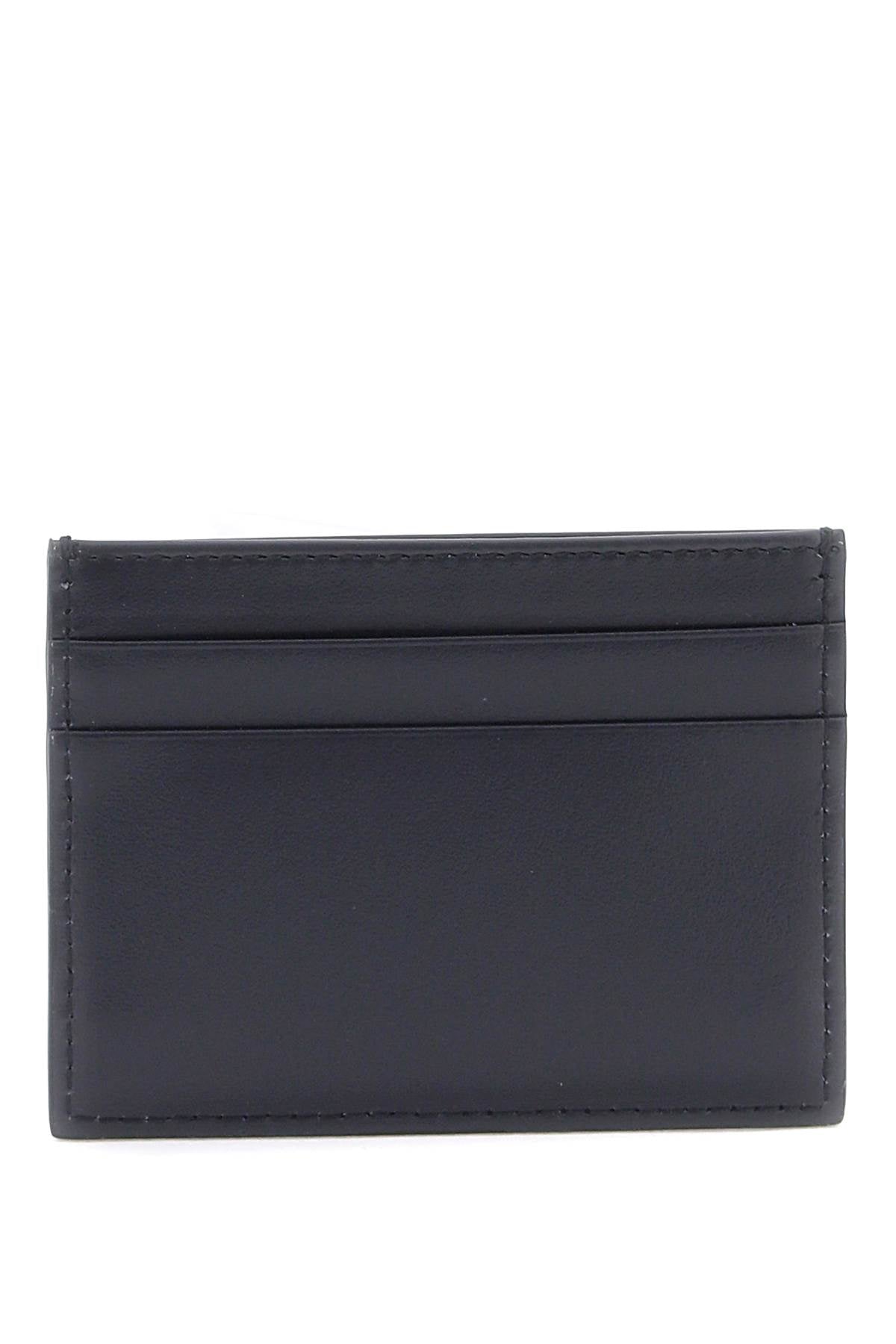 Logo Leather Cardholder  - Blue