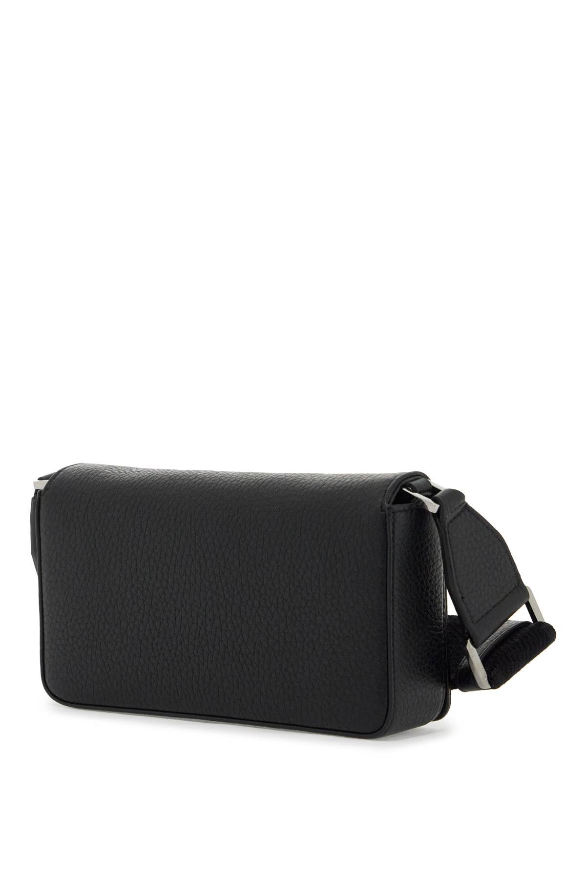 Mini Leather Crossbody Bag With Shoulder Strap.  - Metallic