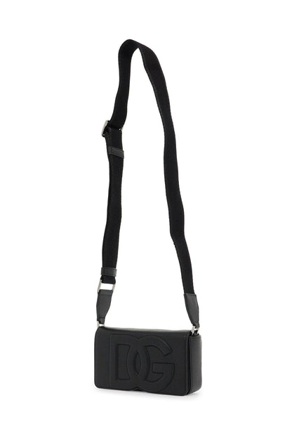 Mini Leather Crossbody Bag With Shoulder Strap.  - Metallic