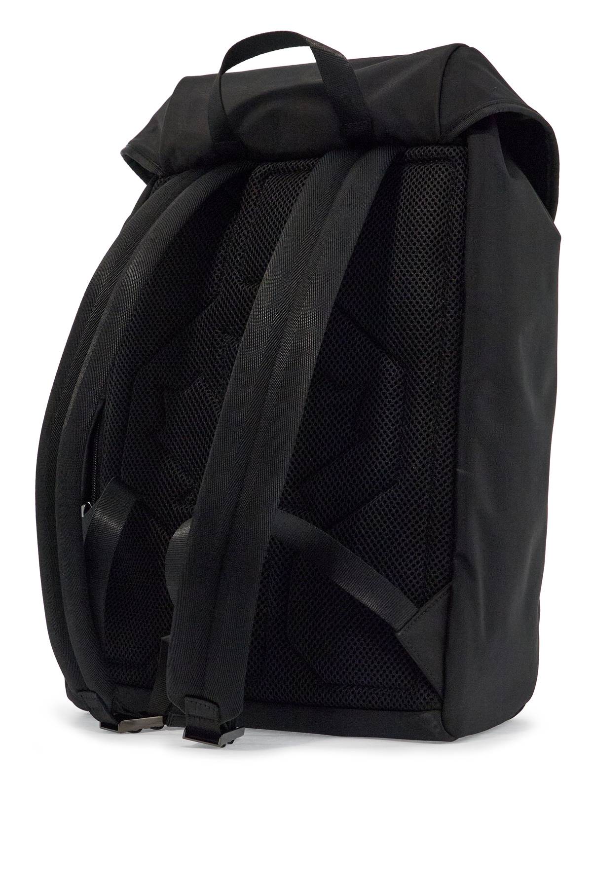 Black Nylon Laptop Backpack  - Black