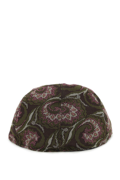 Jacquard Jersey Flat Cap  - Verde