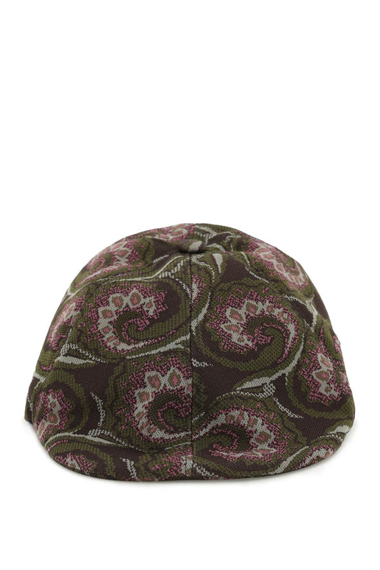 Jacquard Jersey Flat Cap  - Verde