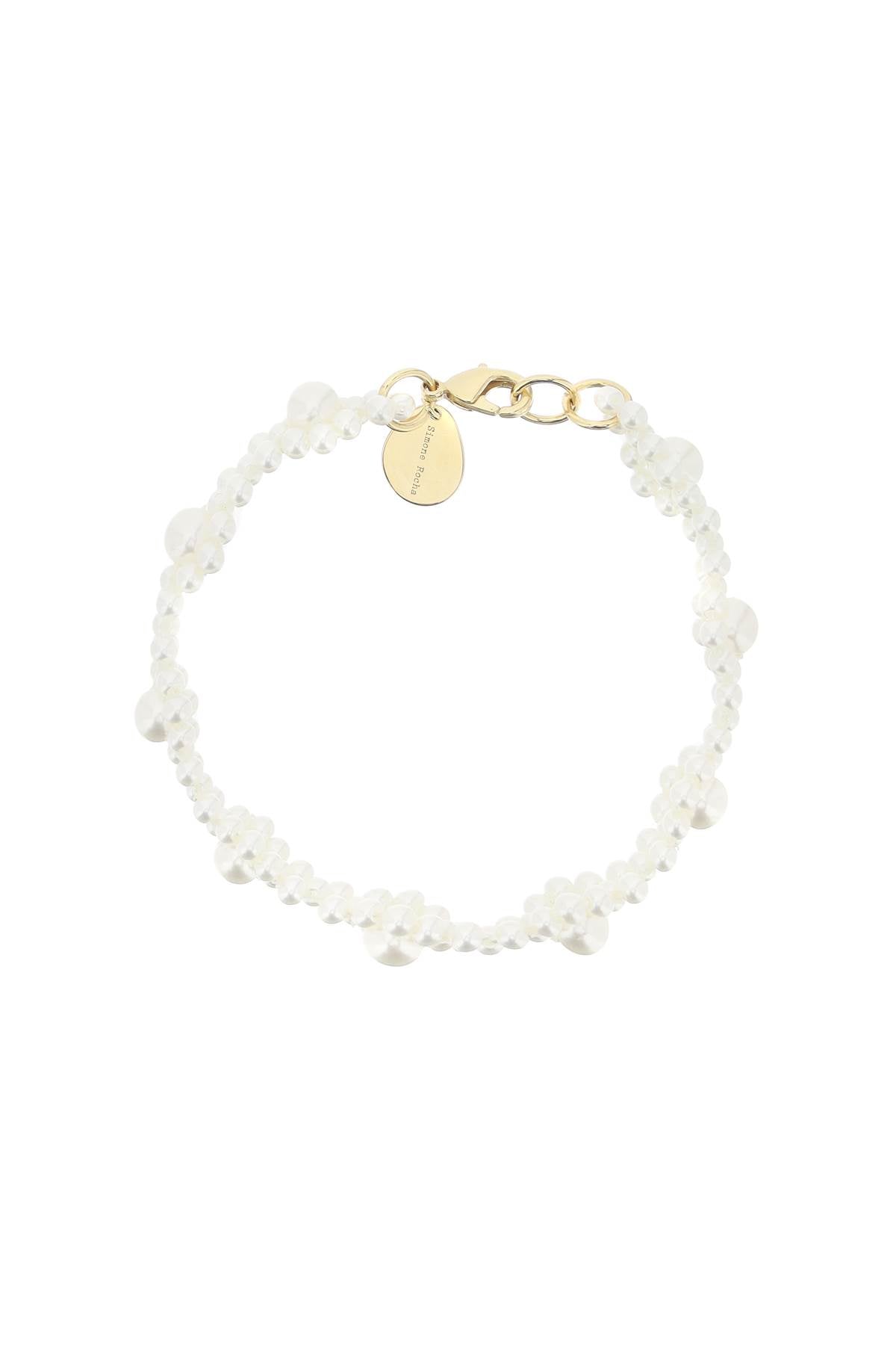 Bracelet With Daisy-shaped Beads  - White