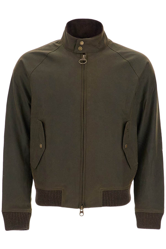 Cino\n\nwaxed Cotton Bomber Door  - Green