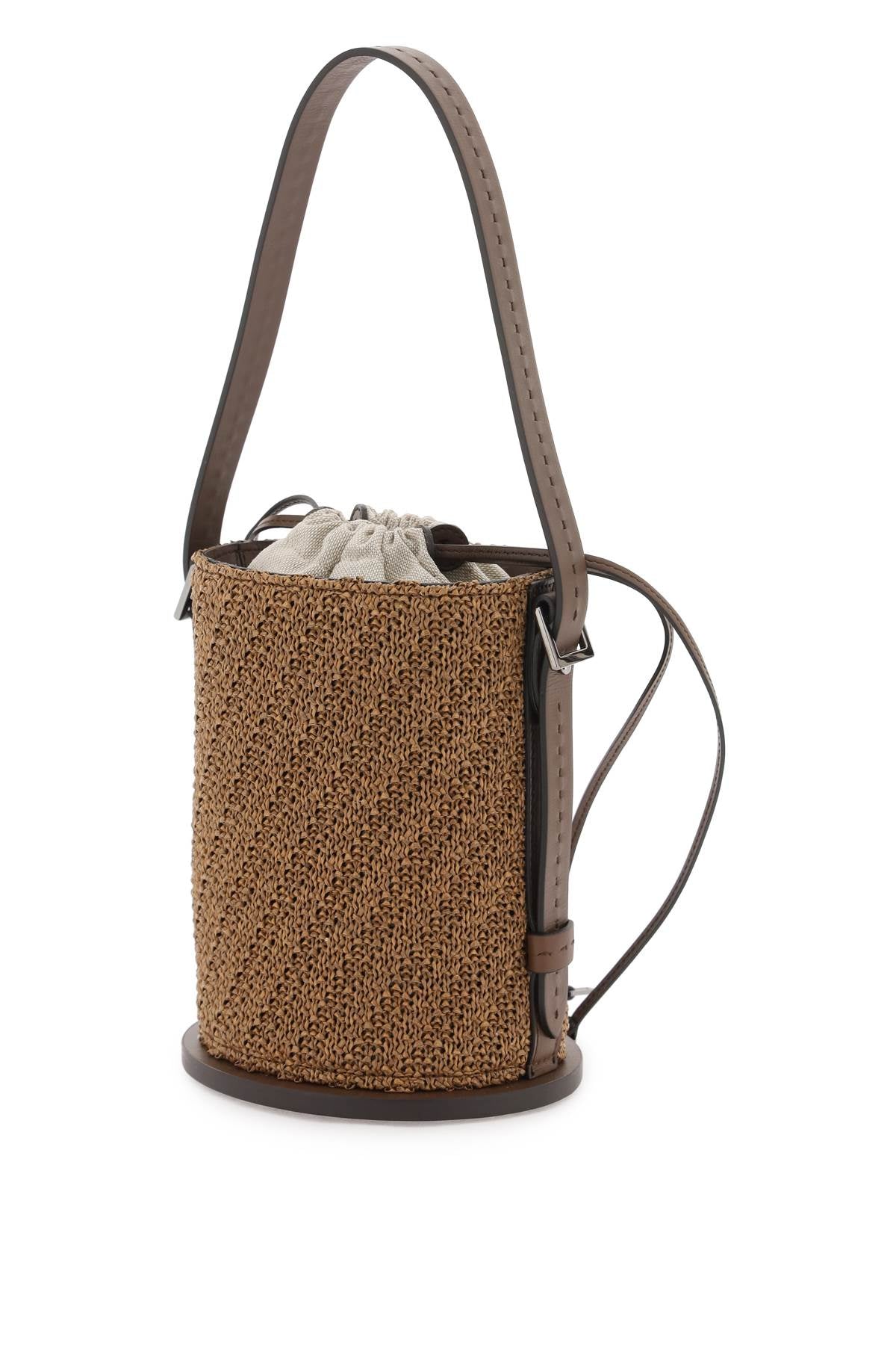 "archetype Crochet Bucket Bag"  - Brown