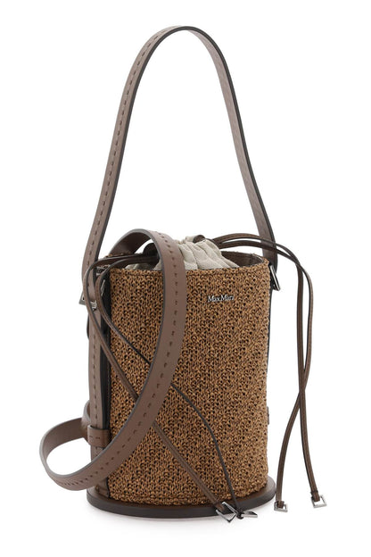 "archetype Crochet Bucket Bag"  - Brown