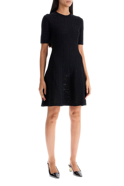 4g Knit Mini Dress  - Black