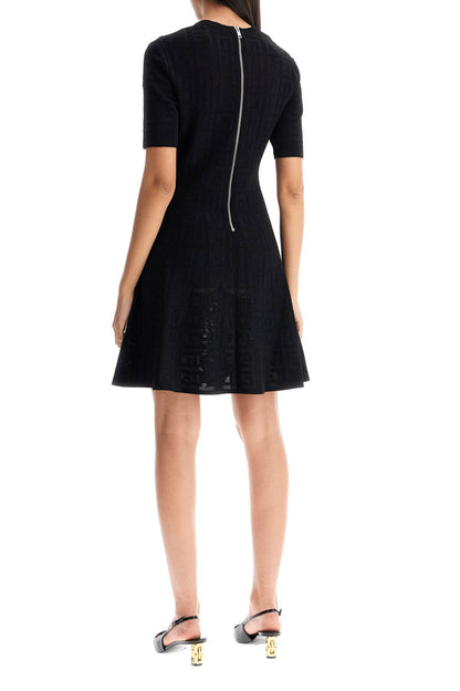 4g Knit Mini Dress  - Black