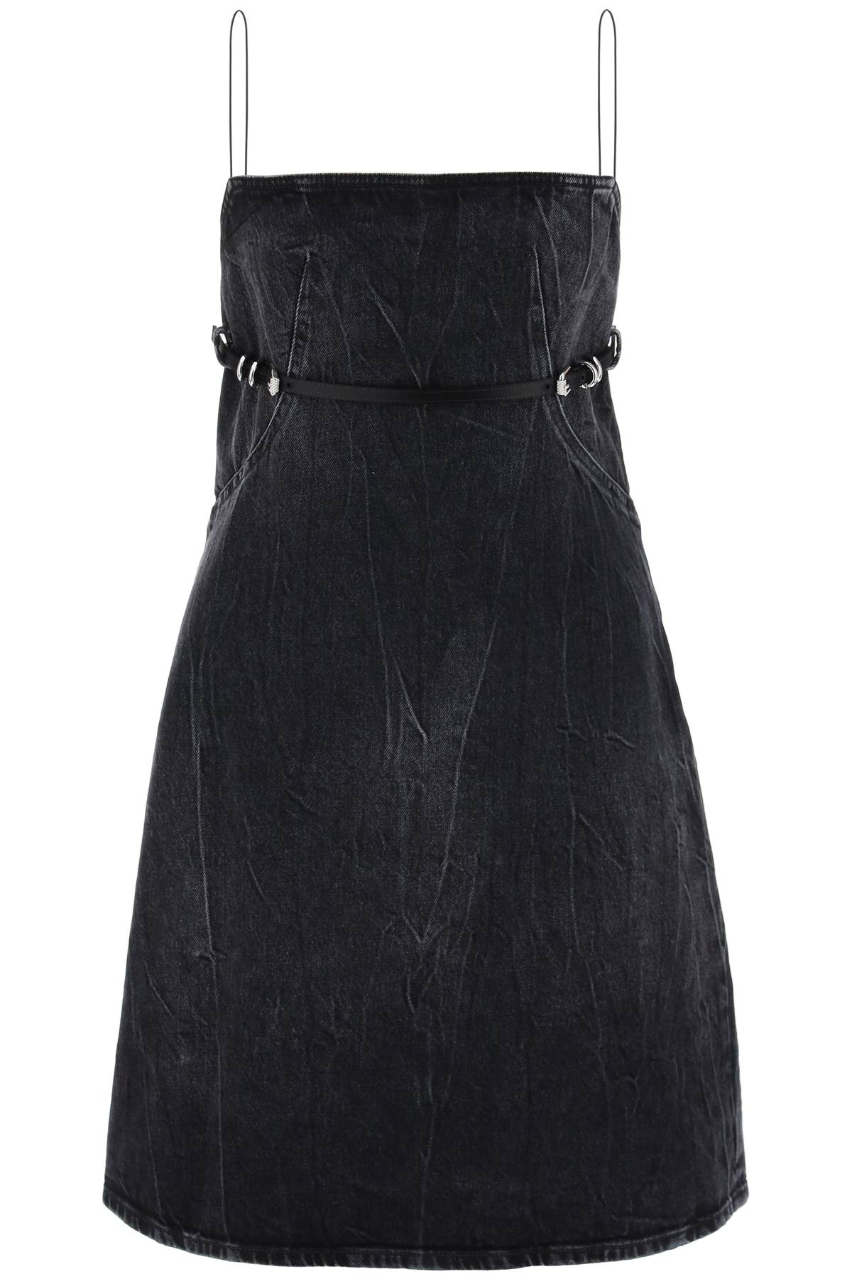 Short Denim Voyou Dress For Men  - Black