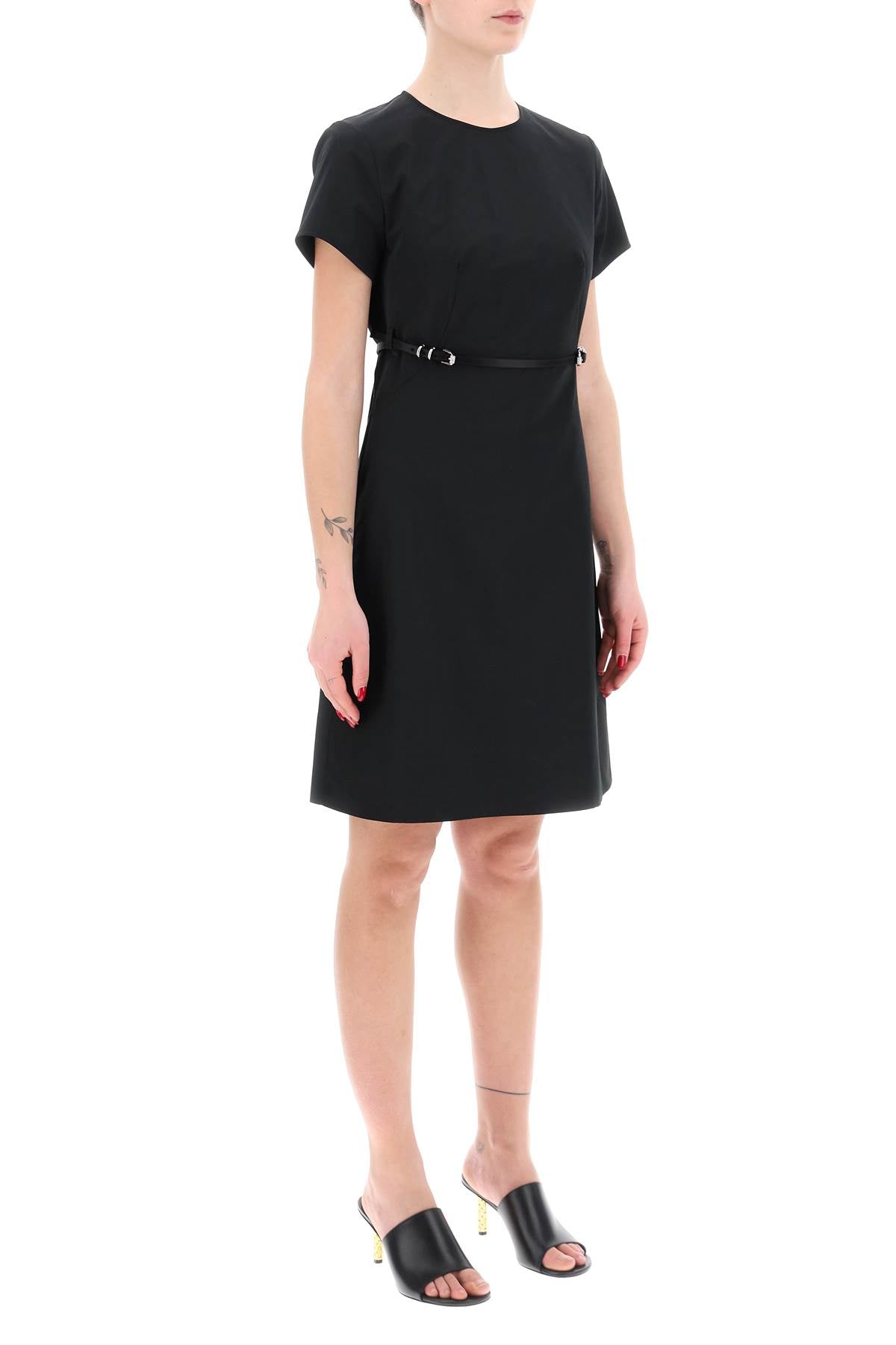 Short Voyou Dress In Taff  - Black