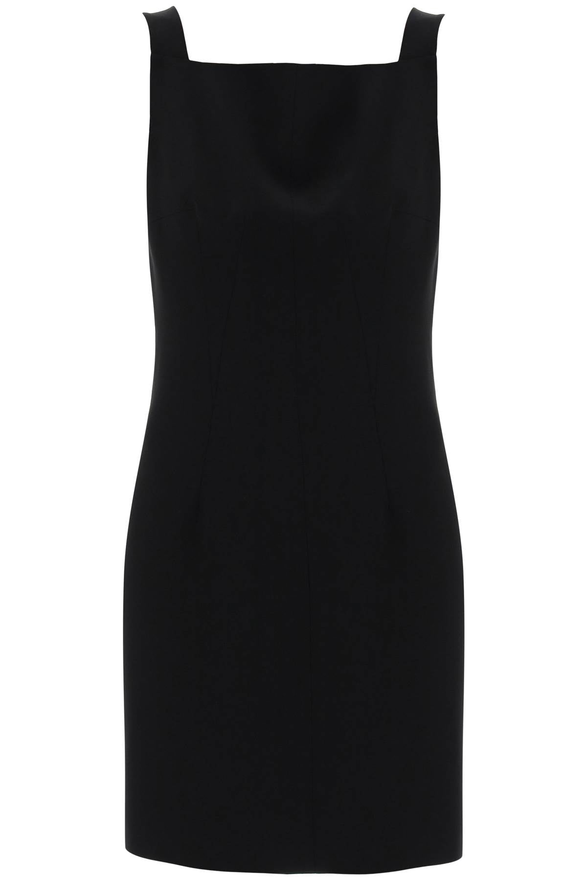 Mini Crepe Dress In Seven  - Black