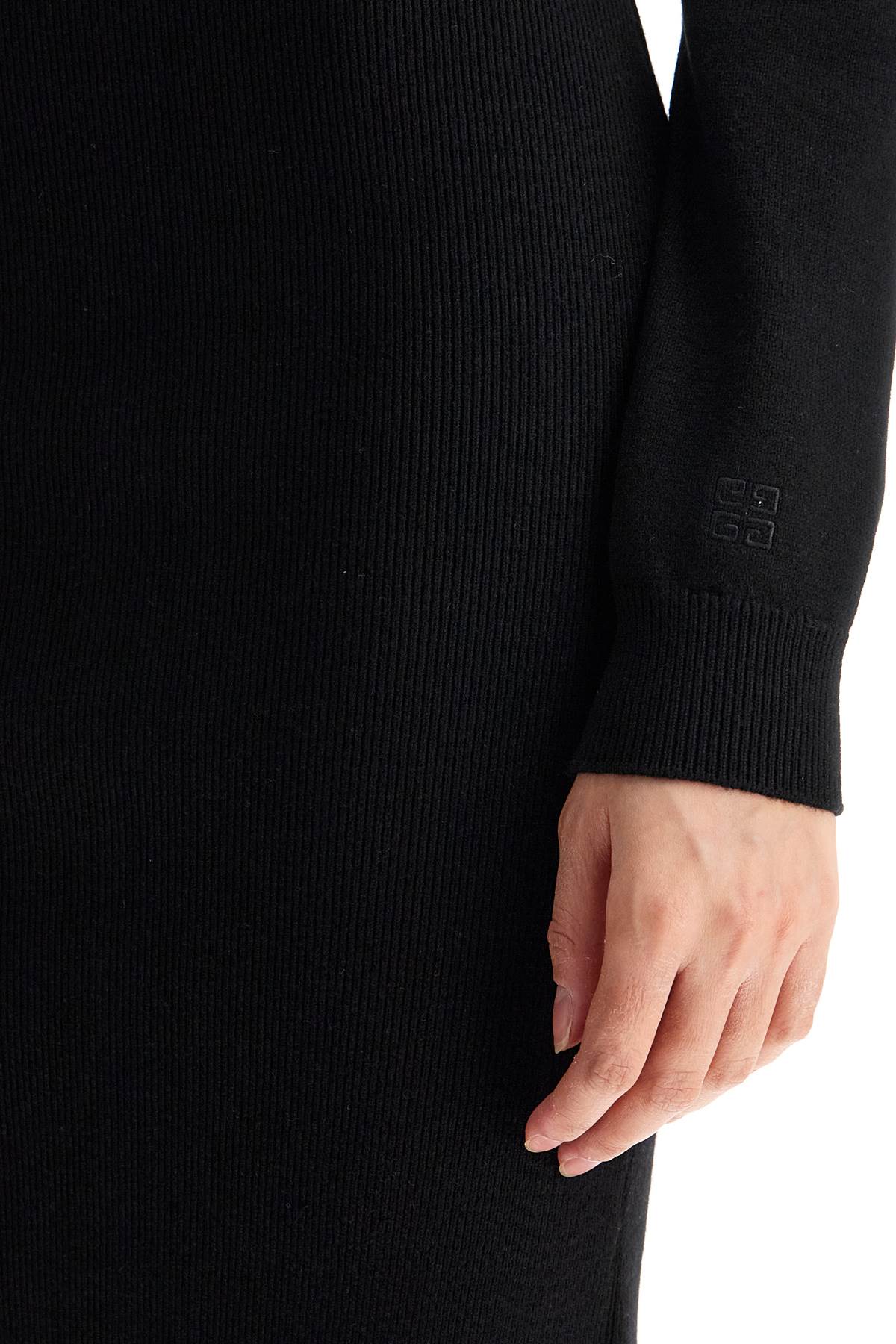 Midi Wool And Cashmere Dress  - Black