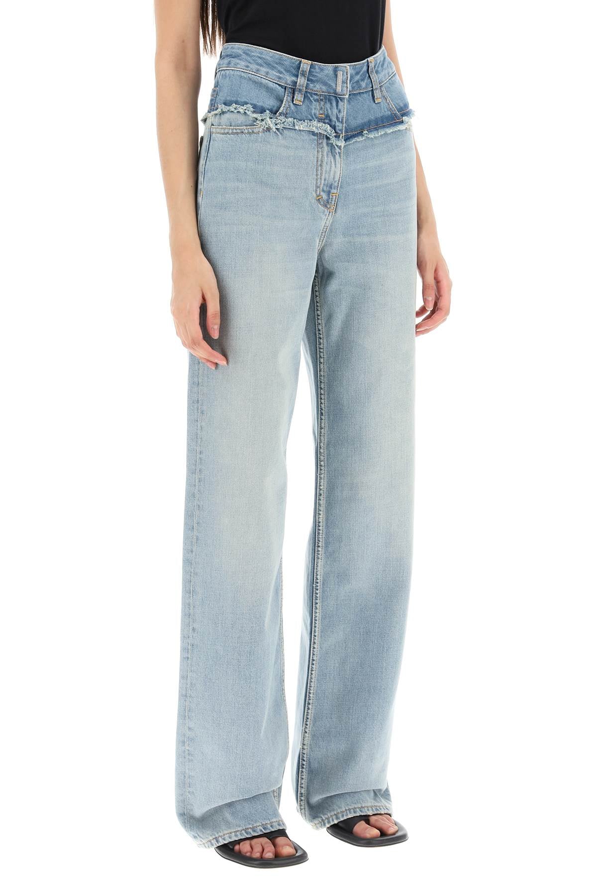 Wide Leg Jeans  - Blu