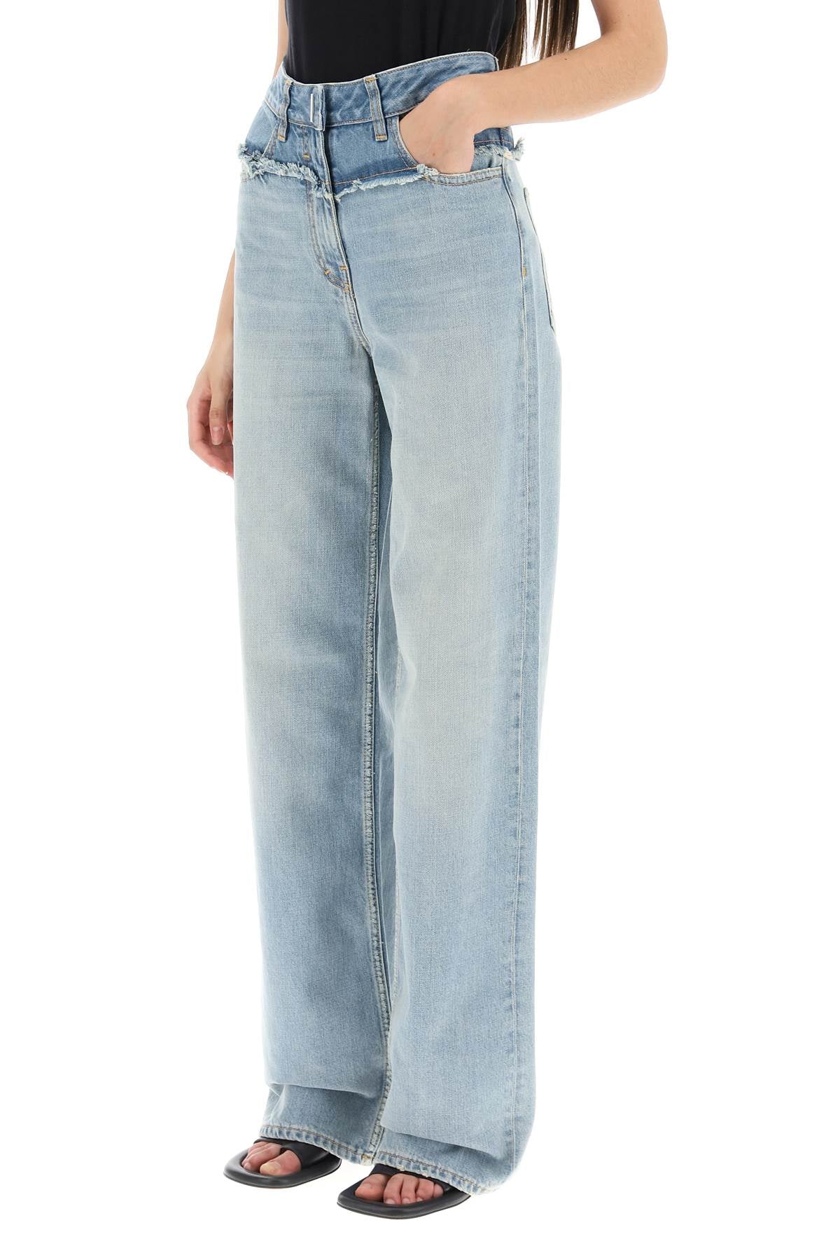 Wide Leg Jeans  - Blu