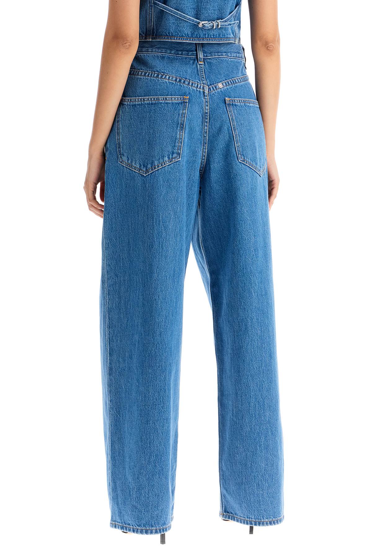 Double Pleated Jeans With A  - Blue