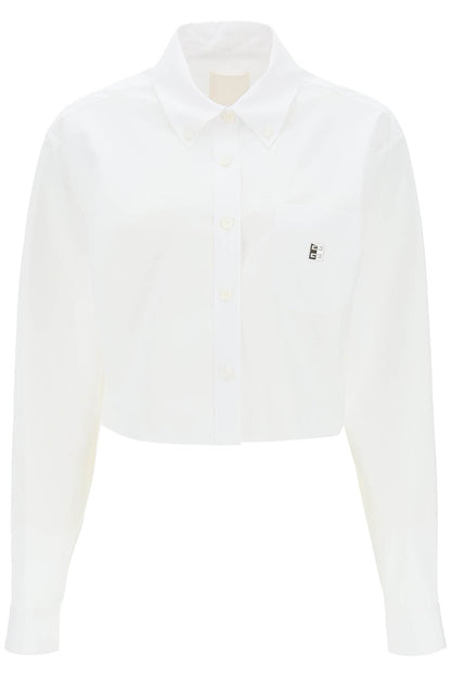 4g Cropped Shirt  - White